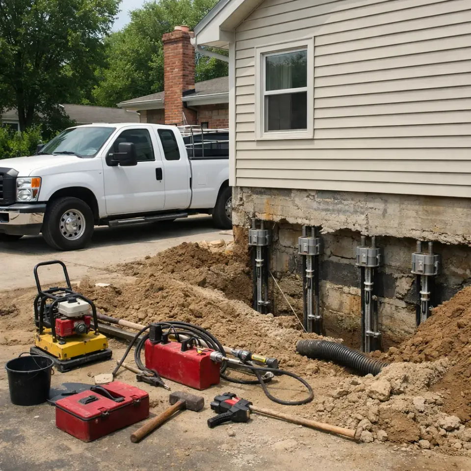 Under-Slab Void Filling & Polyurethane Deep Injection — Houston